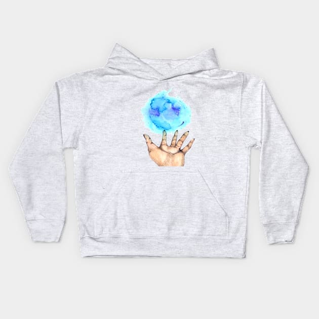 Galaxy Orb Kids Hoodie by kaisha